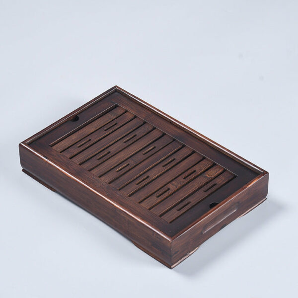 Tea tray Household tray Imitation ebony bamboo tray Tea ceremony tea table Kung fu tea set Tea tray Japanese modern tea plate - 图片 11